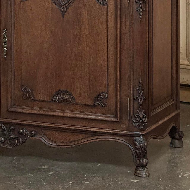 Antique Country French Louis XIV Walnut Marble Top Buffet For Sale - Image 9 of 18