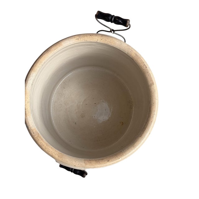 Antique Buckeye Pottery Co. Macomb Stoneware Blue Ribbon 8-Gallon Crock For Sale In Phoenix - Image 6 of 8
