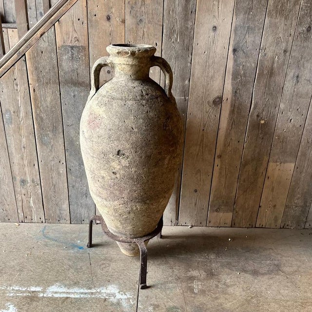 Large Antique Mounted Amphora For Sale - Image 9 of 11