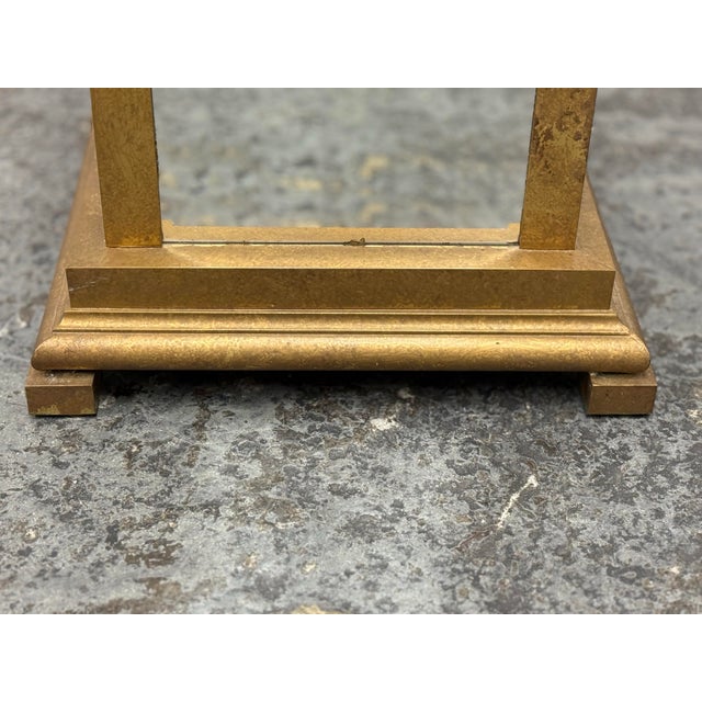 Vintage Metal + Mirrored Column Pedestal For Sale - Image 10 of 12