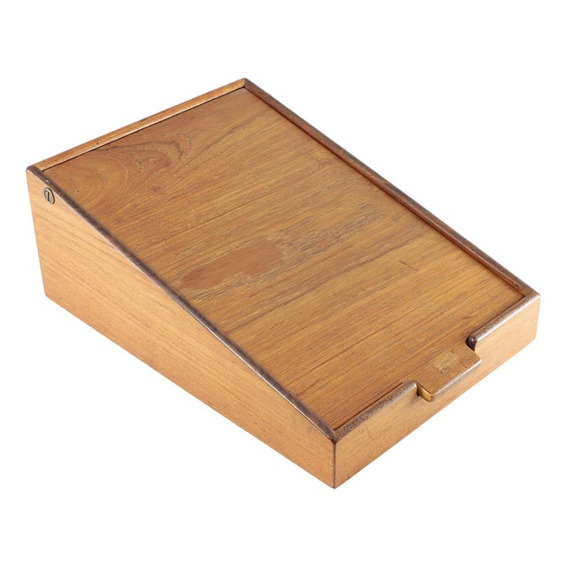 Mid-Century Danish Teak Jewelry Box by Aksel Bender Madsen and Ejner Larsen for Willy Beck, 1960s For Sale
