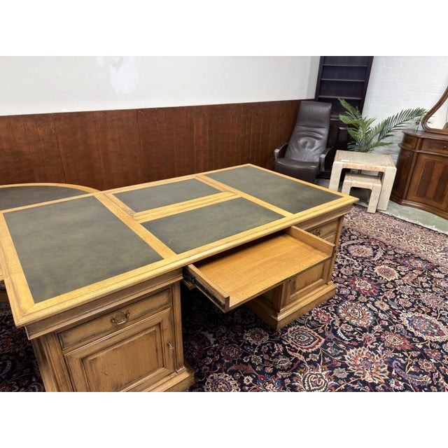 English Desk Set with Conference Table, Set of 4 For Sale - Image 16 of 18