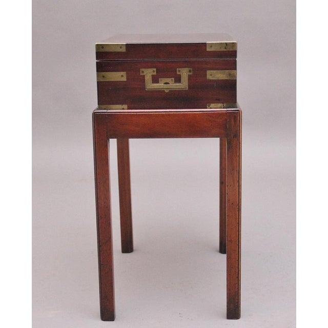 Antique Mahogany Box on Later Stand, 1840s For Sale - Image 11 of 15