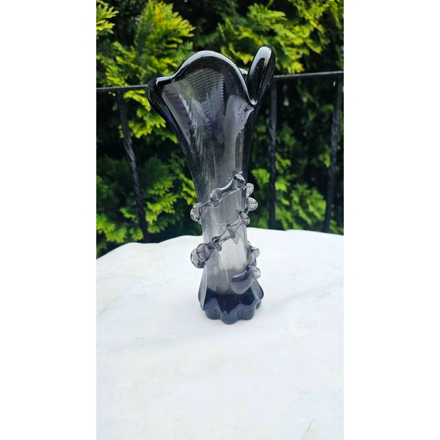 Art Nouveau glass vase designed by Franz Welz for the Loetz manufactory, dimensions: height 26 cm, width 11.3 cm, depth...