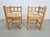 Vintage Dutch Art Deco Style Corner Chair in Oak and Rush, 1950s, Set of 2 For Sale - Image 4 of 13