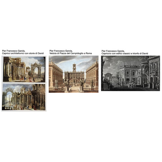 Pier Francesco Garola, Architectural Capriccio Landscape, 1700, Oil on Canvas For Sale - Image 13 of 14