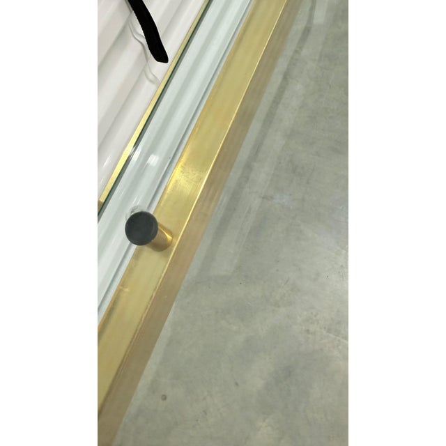 Late 20th Century Brass and Glass Console Table in the Style of Milo Baughman For Sale - Image 11 of 11