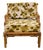 Vintage Rattan Armchair with Floral Cushions For Sale