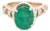 Emerald Diamond Statement Ring 4.05 TCW 14k White Gold Women Certified For Sale