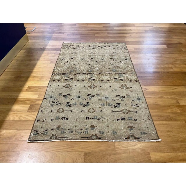 Handmade Aztec Muted Bohemian Rug, 1980s For Sale - Image 11 of 11