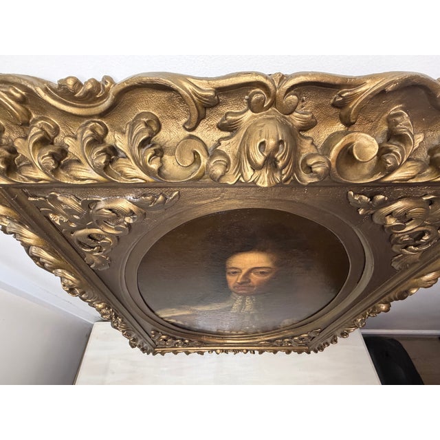 Early 18th Century — After Sir Godfrey Kneller Large Oil Portrait of King William III Wearing Royal State Robes With Order of the Garter For Sale - Image 9 of 18