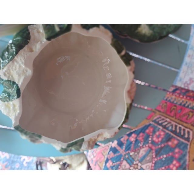 Ceramic Vintage Italian Majolica Cabbage Tureen Soup Set of 11 Pieces For Sale - Image 7 of 12