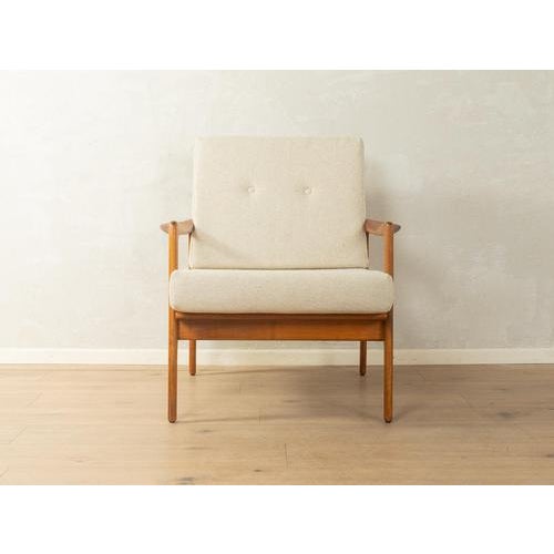 Wooden White Armchair, 1960s For Sale - Image 3 of 8