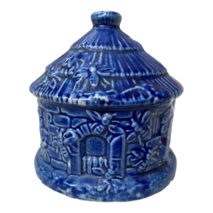 Majolica Cottage Money Box or Bank, Circa 1900