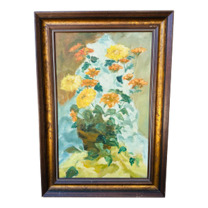 Vintage Framed Floral Painting