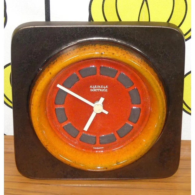 Mid-Century Modern Wall Clock Ceramic Boutique Watch from Kienzle International, 1970s For Sale - Image 3 of 5