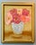 Textile Impressionist Style Floral Still Life Original Acrylic Paintings (Triptych -Set of 3) Framed For Sale - Image 7 of 12