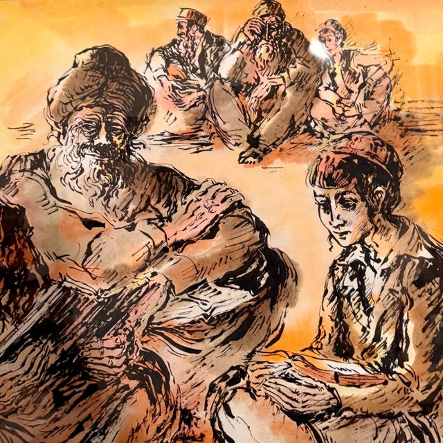 Modern Jossi Stern, Old City Jerusalem City Walls landscape Scene Painting, Judaica For Sale - Image 3 of 7