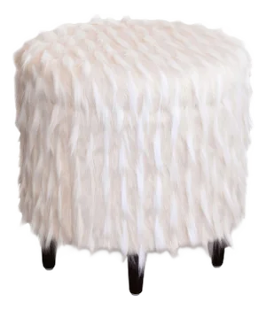Faux Fur Shoe Storage Ottoman