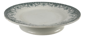 Presentation Plate on Foot in Ironstone from Moulins Des Loups, 1890s