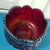 Indiana Glass Company 1970s Indiana Glass Heirloom Sunset Red Rose Bowl For Sale - Image 4 of 7
