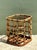 Vintage Rattan and Glass Accent Table For Sale - Image 12 of 14