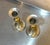 1960s mixed metal silver tone/brass ball candle holders. Excellent condition.
