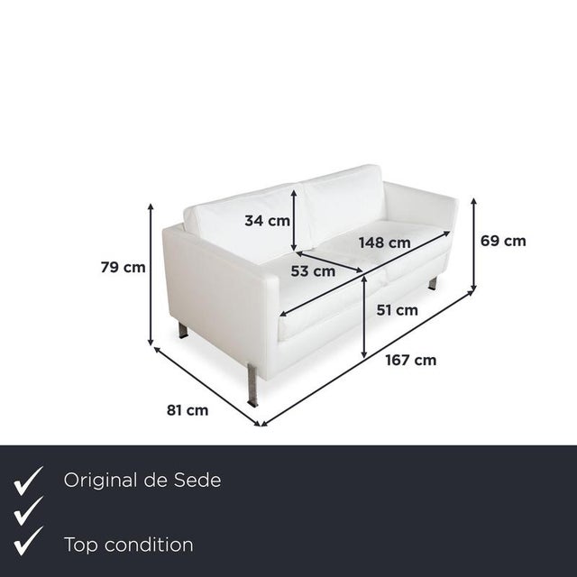 with this de Sede two-seater sofa, you're getting a piece that focuses entirely on clean, right angles. The white and...