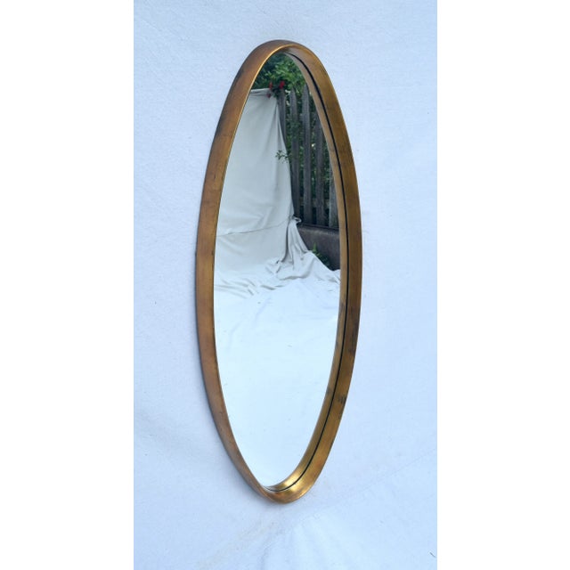 1960s Vintage Labarge Oval Gilt-Wood Mirror, Italy 1960's For Sale - Image 5 of 11