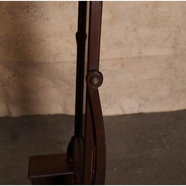 Vintage Japanese Kyodai Vanity Mirror – Solid Wood For Sale - Image 11 of 12