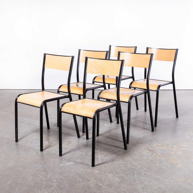 French Model 510 Stacking School Dining Chair from Mullca, 1950s For Sale - Image 13 of 18