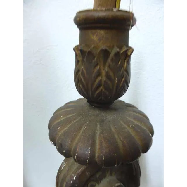 Antique Painted Wooden Chandelier Rockery Style For Sale - Image 6 of 13