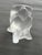 Lalique, France Lot of 2 signed figurines. Heights: 6 and 4 cm. Perfect condition. This piece has an attribution mark, I...