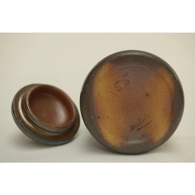 Ceramic Polychrome Decorated Ceramic Pot by Dubois, 1960s For Sale - Image 7 of 8