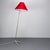 Floor Lamp with Crows Foot and Red Silk Lampshade, 1950s For Sale - Image 9 of 9