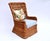 1960s Michael Taylor for Baker Braided Wicker Wingback Ottoman Set For Sale - Image 11 of 13