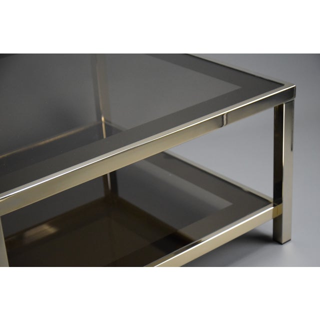 23-Karat Gold-Plated Coffee Table from Belgo Chrome, 1970s For Sale - Image 6 of 11