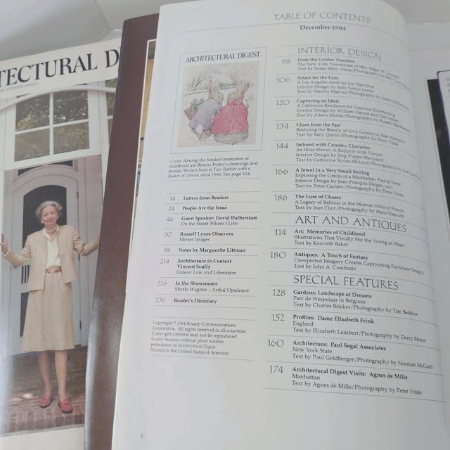 Paper Vintage 1980s Architectural Digest the International Magazine of Fine Interior Design, Set of 6 Issues For Sale - Image 7 of 7