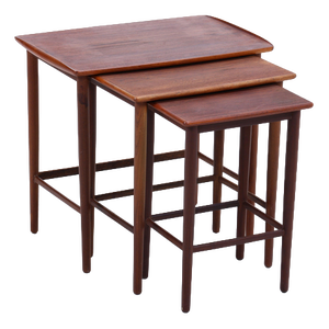 Mid-Century Danish Teak Nesting Tables, Set of 3