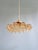 Amber-Colored Pleated Glass Pendant Lights, 1930s, Set of 3 For Sale - Image 16 of 18