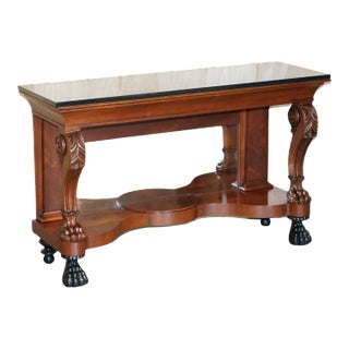 1980s Ralph Lauren Home Bedford Sofa Table by Henredon For Sale