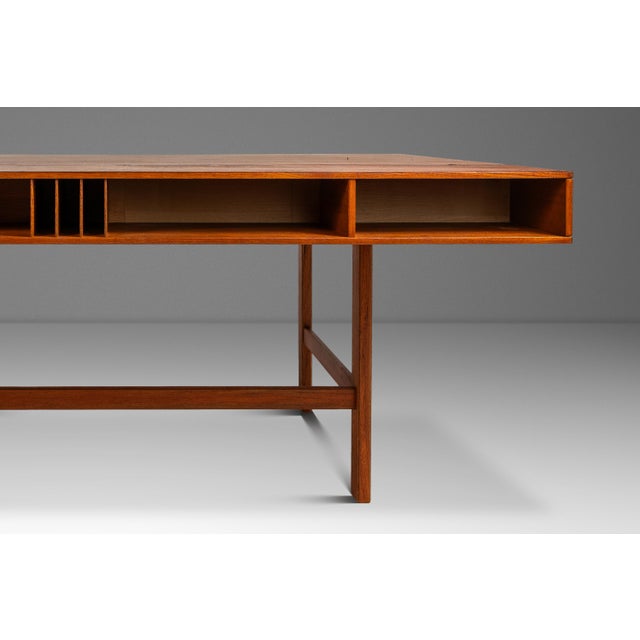Wood Danish Mid-Century Modern Flip-Top Executive Desk in Teak by Peter Løvig Nielsen, Denmark, C. 1960s For Sale - Image 7 of 18