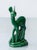 Art Deco Emerald Green Ceramic Deer Sculpture by Charles Lemanceau for Saint-Clément, France, 1930s For Sale - Image 3 of 14