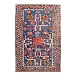 Handmade Antique Shirvan Caucasian Rug 4'3" X 6'6"