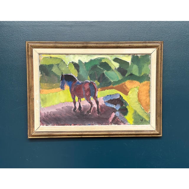 1950s Harald Fredriksson, Häst II, 1950s, Oil Painting on Canvas, Framed For Sale - Image 5 of 18