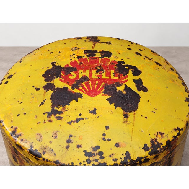 Industrial Shell Fuel Tank Bench, France, 1925 For Sale - Image 4 of 7
