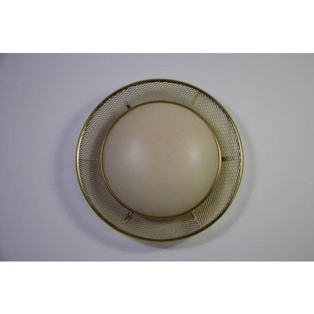 Mid-Century Modern Mid-Century Brass Flush Mount attributed to Erco, 1960s For Sale - Image 3 of 15