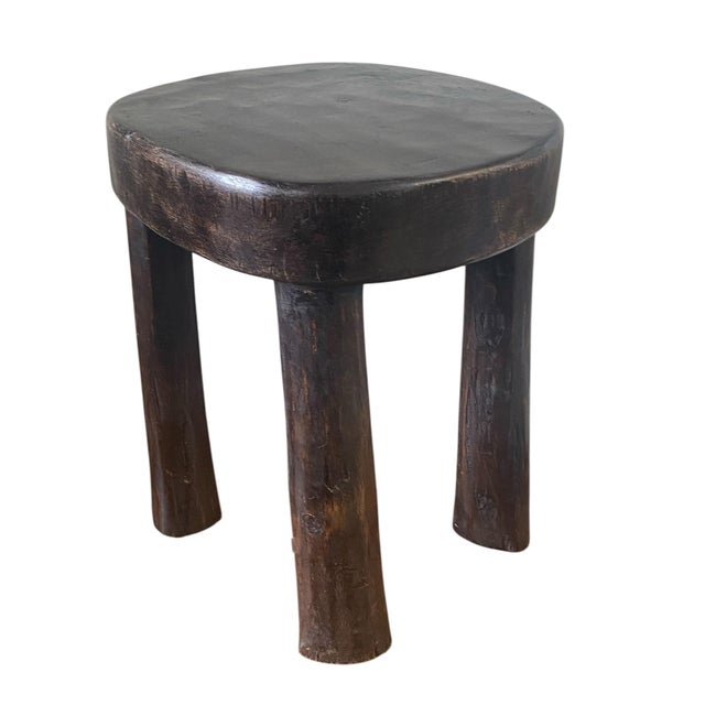 African Vintage Carved Wood Milk Stool Hehe Gogo People Tanzania 10.5" H For Sale In New York - Image 6 of 7