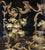 Vintage Louis XV Style Black Lacquered & Painted Marble Top Bronze Mounted Commode For Sale - Image 15 of 18