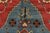 Kazak Rug 6’3” X 9′ Red Wool Tribal Hand-Knotted Oriental Carpet For Sale - Image 10 of 14